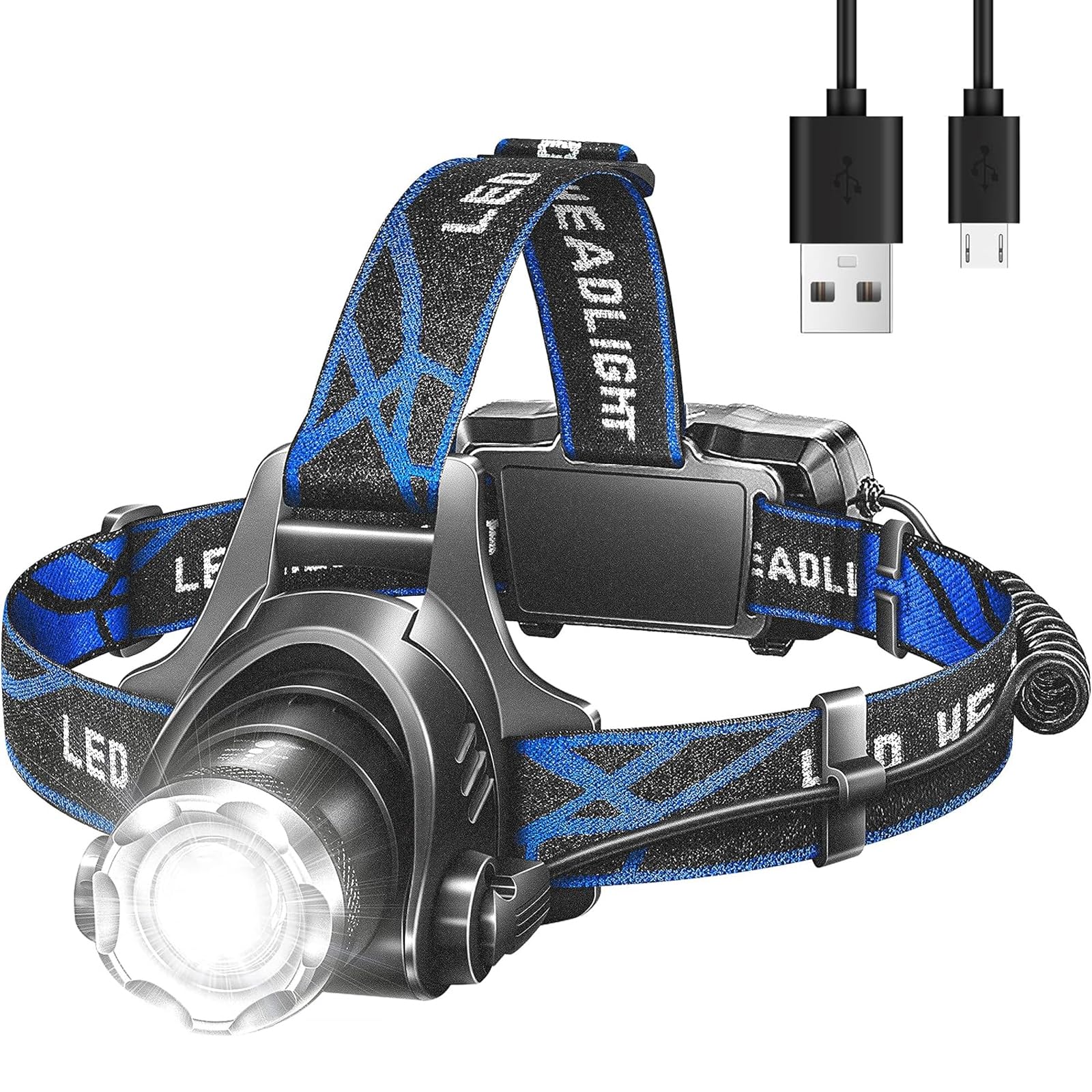 Amazon.com: Beteray Rechargeable LED Headlamp, USB Rechargeable